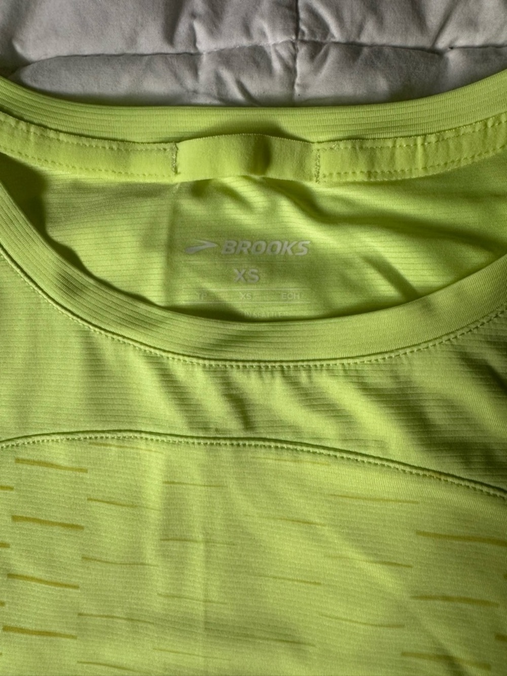 Brooks Neon Yellow Performance Running Tank - Picture 3 of 5